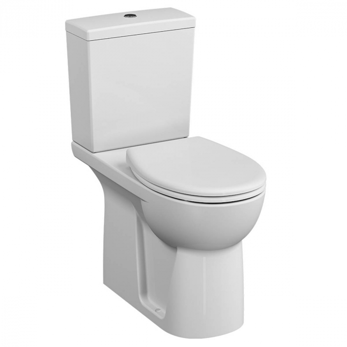 Vas WC compact spatele deschis, 75cm, cu iesire universala, alb 5816B003-0087