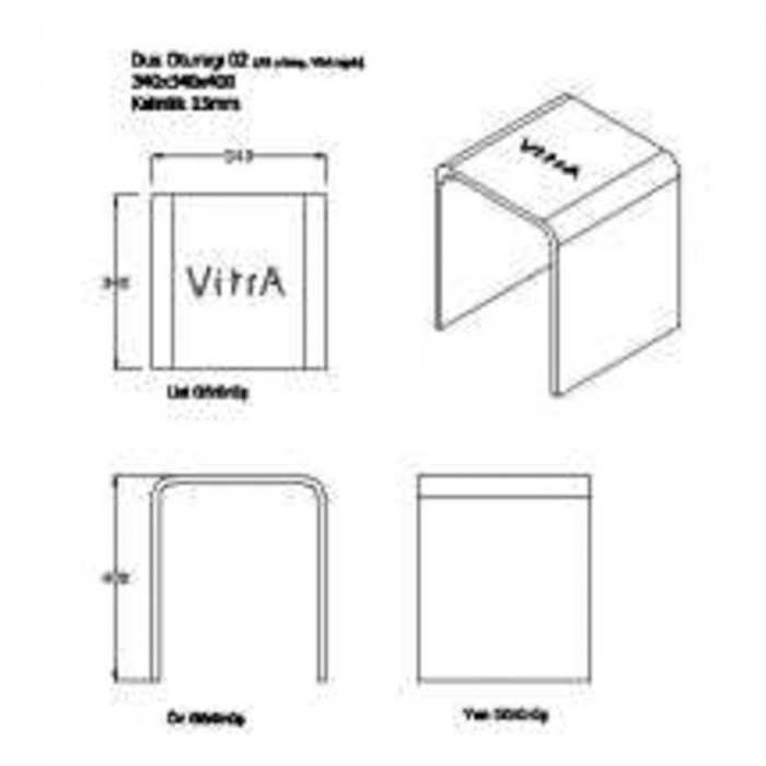 Scaun pentru dus din acril, transparent | 59950242000 [2]
