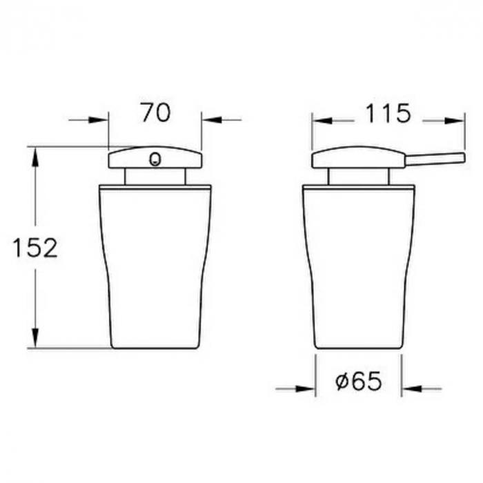 Dozator / dispenser sapun lichid, negru lucios / negru mat | A4432039 [2]