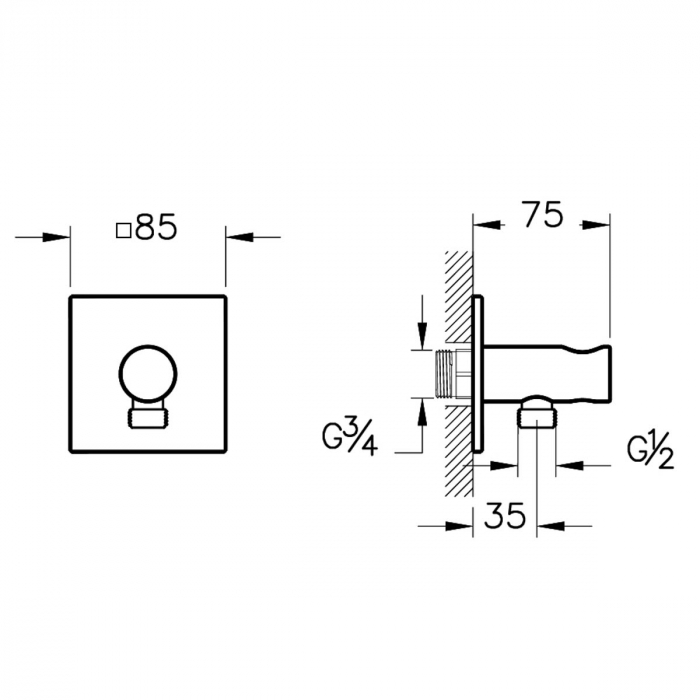 Suit Cot de iesire dus incastrata, negru lucios | A4283239 [2]