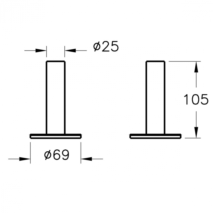 Suport pentru periuta / periute de dinti, single, freestanding, nichel periat | A4489634 [2]