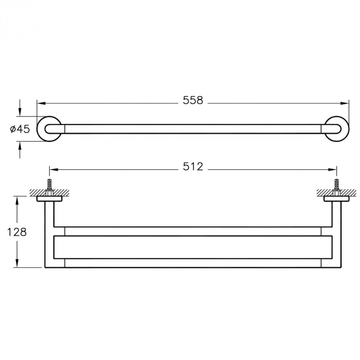 Suport pentru prosop baie double | A44794 [2]
