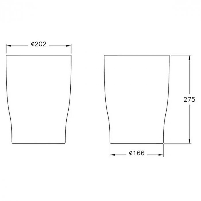 Trash bin, negru lucios/negru mat | A4430039 [2]