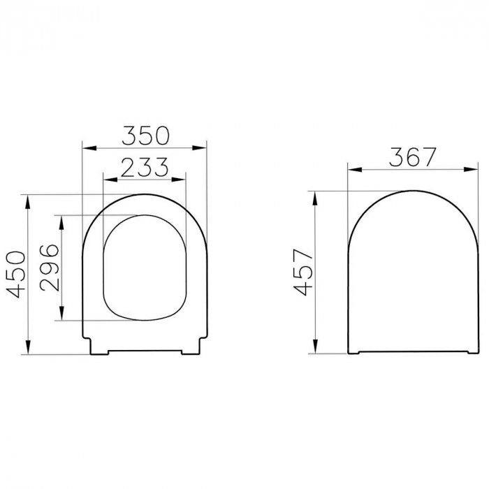 Universal slim & wrap capac WC forma rotunda (duroplast, inchidere lenta soft close, detasabil cu balamale metalice, fixare de sus, functie de eliberare rapida), negru mat | 131-083R009 [2]