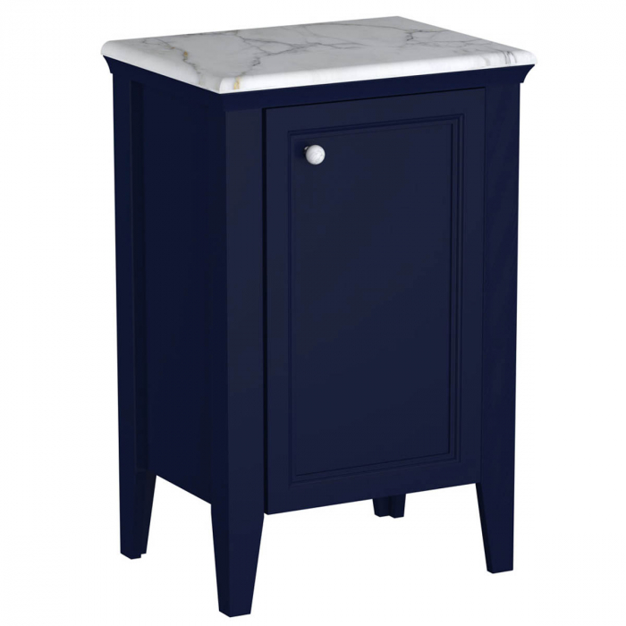 Mid unit, 55cm, cu marble counter, steel albastru, dreapta | 65799 [1]