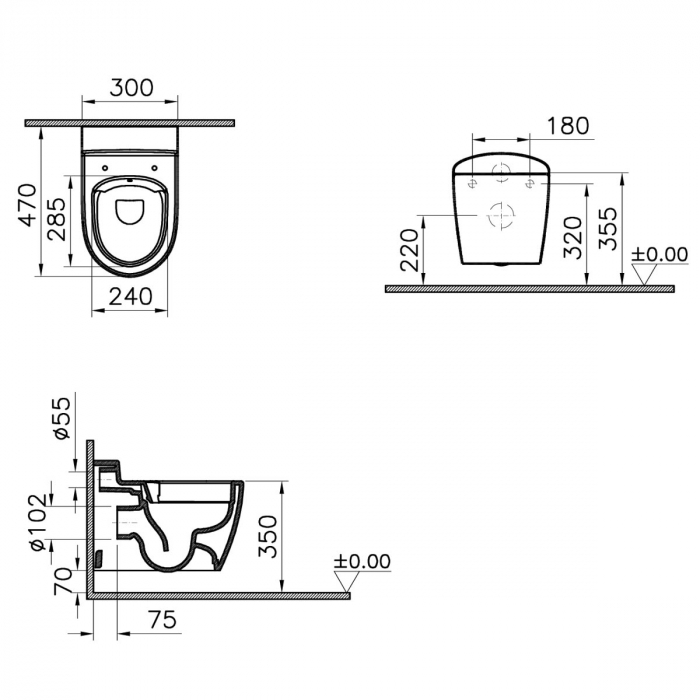 Vas WC copii smoothflush suspendat 47cm | 7360B003-0075 [2]