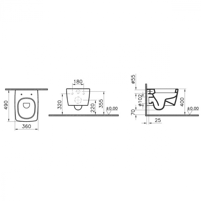 Vas WC suspendat 48cm, compact | 5671B003-0075 [2]