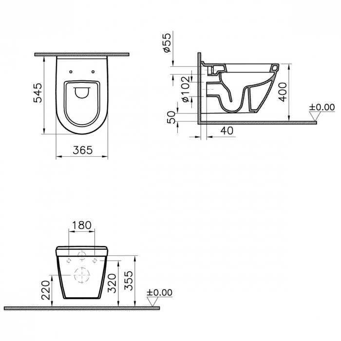 Vas WC suspendat 54cm | 5618L003-0075 [2]