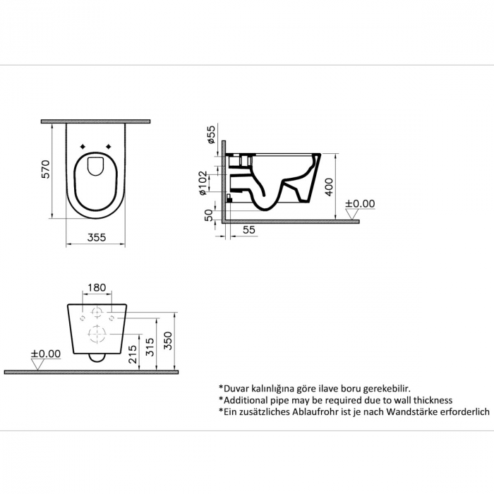 Vas WC suspendat rimless | 5176B003-0101 [2]
