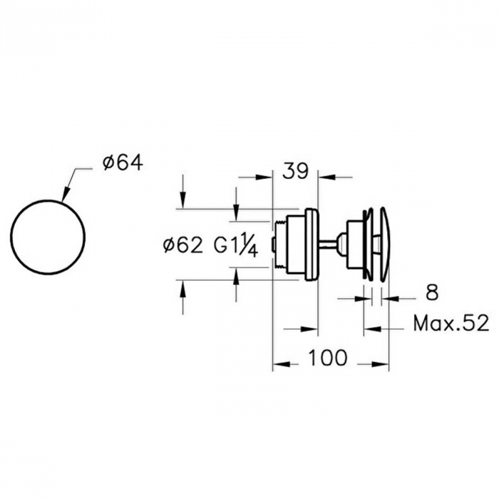 Ventil scurgere auriu francez periat universal push-open | A4514925 [2]