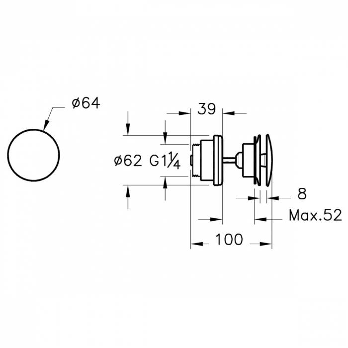 Ventil scurgere auriu universal push-open | A4514923 [2]