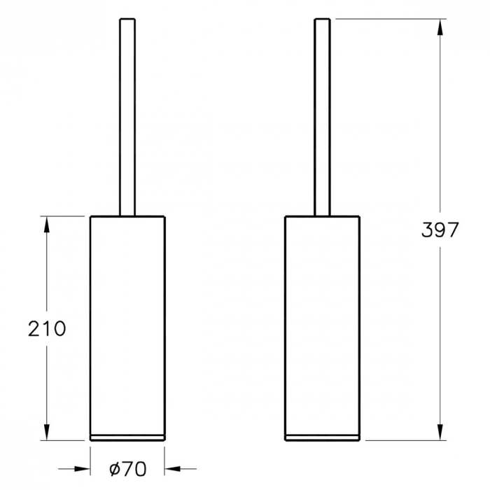 Perie WC cu suport, free standing, nichel periat | A4489334 [2]