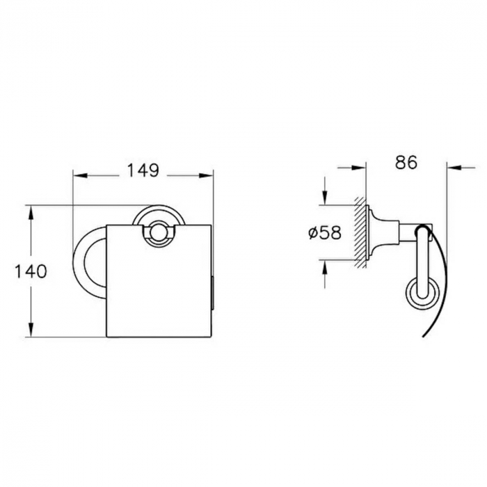 Suport hartie igienica, negru mat | A4452236 [2]