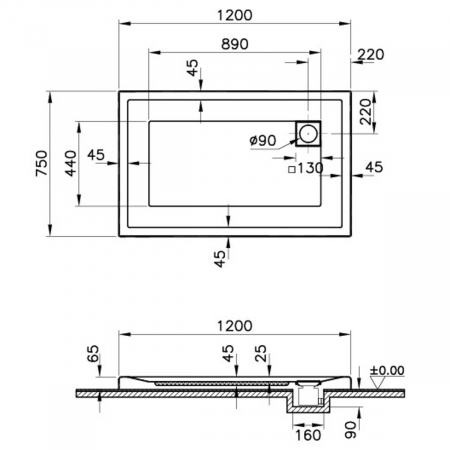 120x75cm, rectangulara mf | 58330001000 [1]