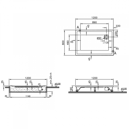 120x80cm, rectangulara flat | 56760001000 [1]