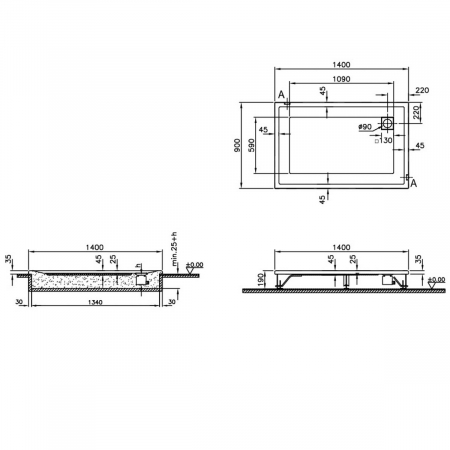140x90cm, rectangulara flat | 58750001000 [1]