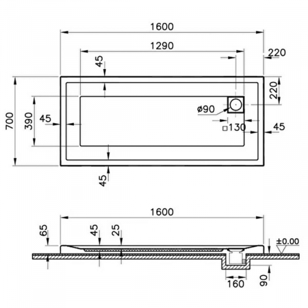 160x70cm, rectangulara mf | 58470001000 [1]