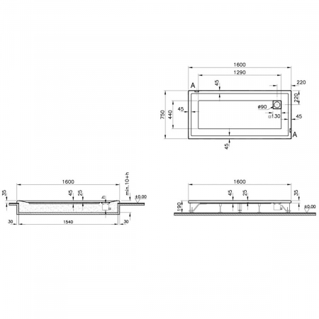 160x75cm, rectangulara flat | 57190001000 [1]