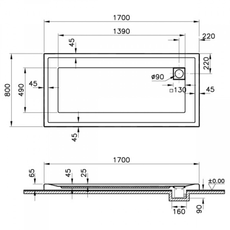 170x80cm, rectangulara mf | 58280001000 [1]