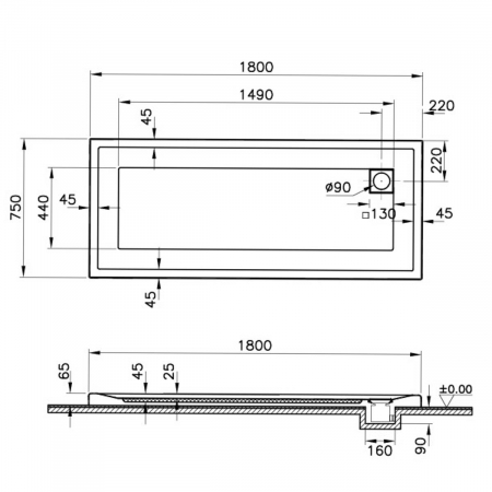 180x75cm, rectangulara mf | 58390001000 [1]