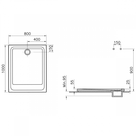 Cadita de dus 80x100cm | 5808L003-0578 [1]