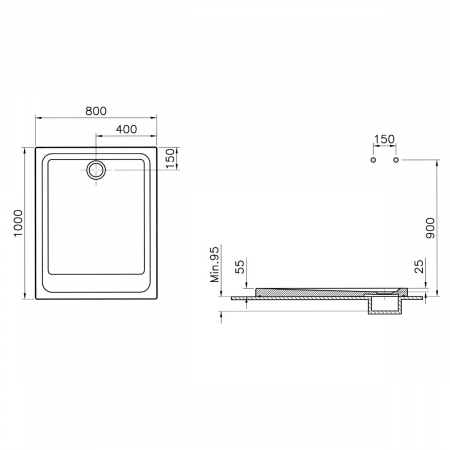 Cadita de dus antiderapanta 80x100cm | 5808L203-0578 [1]