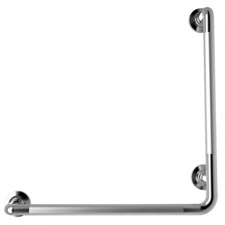 Bare de sprijin baie pentru persoane cu dizabilitati - Bara sustinere / de sprijin 90 grade antialunecare inox cu aspect cromata persoane cu nevoi speciale / handicap | A44467