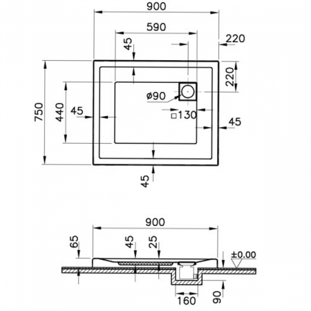 90x75cm, rectangulara mf | 58300001000 [1]