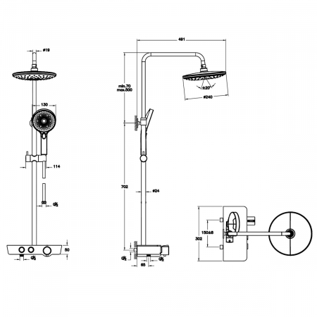 Aquacontrol charm 240 2f coloana de dus | A47203EXP [1]