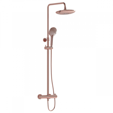 Zone de dus - Coloana de dus cupru mat Bliss cu cap rotund 240mm cu mixer termostatic | A4720529EXP