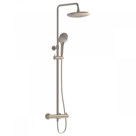 Zone de dus - Coloana de dus nichel periat Bliss cu cap rotund 240mm cu mixer termostatic | A4720534EXP