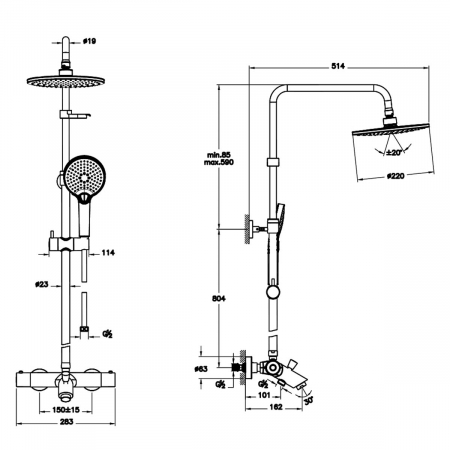 joy 220b bath/Coloana de dus | A47208EXP [1]