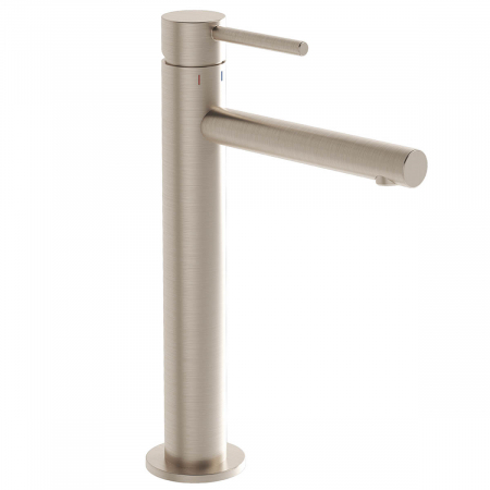 Baterii lavoar montare pe blat - Baterie Inalta nichel periat pentru lavoar baie tip bol, design rotund | A4255734