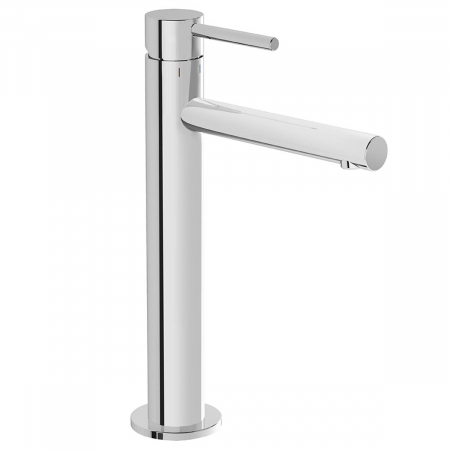 Baterii lavoar montare pe blat - Baterie inalta pentru lavoar baie tip bol, design rotund, crom | A42557