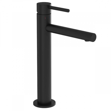 Baterii lavoar montare pe blat - Baterie Inalta negru mat pentru lavoar baie tip bol, design rotund | A4255736WTC