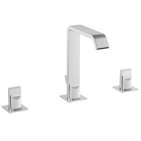 Baterii sanitare - Baterie lavoar baie pentru lavoare cu 3 orificii cu ventil pop-up, crom | A42785