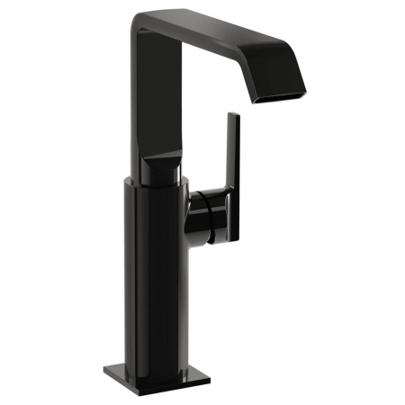 Baterii lavoar montare pe blat - Baterie lavoar baie pentru lavoar tip bol, negru lucios | A4276539