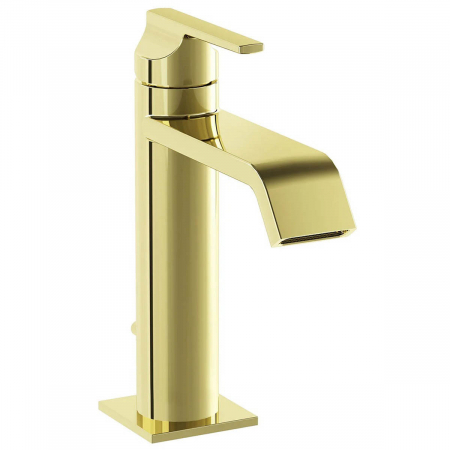 Baterii sanitare - Baterie lavoar baie cu maner cu ventil pop-up, auriu | A4281774