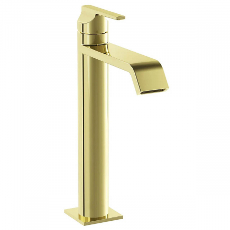 Baterii lavoar montare pe blat - Baterie lavoar baie cu maner pentru lavoar tip bol, auriu | A4281474