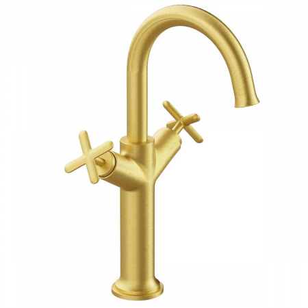Baterii lavoar montare pe blat - Baterie lavoar baie cu manere cruce pentru lavoar tip bol | A4288625