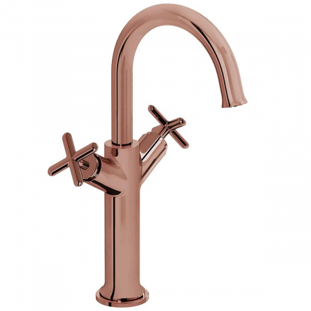Baterii lavoar montare pe blat - Baterie lavoar baie cu manere cruce pentru lavoar tip bol | A4288629