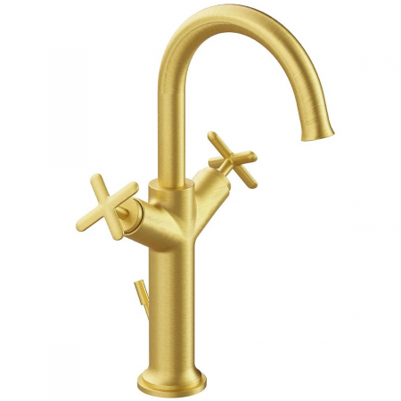 Baterii lavoar montare pe blat - Baterie lavoar baie cu manere cruce pentru lavoar tip bol cu ventil pop-up | A4288725