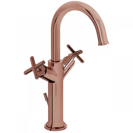 Baterii lavoar montare pe blat - Baterie lavoar baie cu manere cruce pentru lavoar tip bol cu ventil pop-up | A4288729