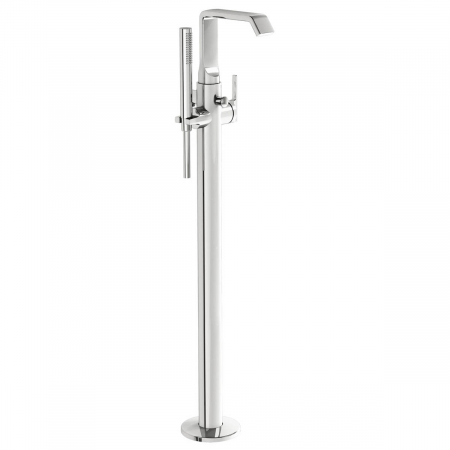 Baterii cada freestanding montaj pe pardoseala - Baterie cada cu dus de mana, montaj pe pardoseala, crom | A42769