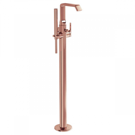 Baterii cada freestanding montaj pe pardoseala - Baterie cada cu dus de mana, montaj pe pardoseala cupru | A4276929