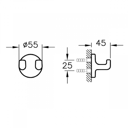 Carlig / suport halat baie dublu | A44947 [1]