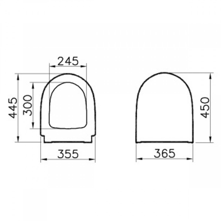 bella capac WC, duroplast, inchidere lenta soft close, detasabil cu balamale metalice, fixare de sus, only ring | 86-003-509 [1]