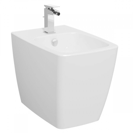 Bideuri pe pardoseala - Bideu pe pardoseala 56cm, cu orificiu pentru baterie, fara orificii laterale, alb | 5659B003-0288