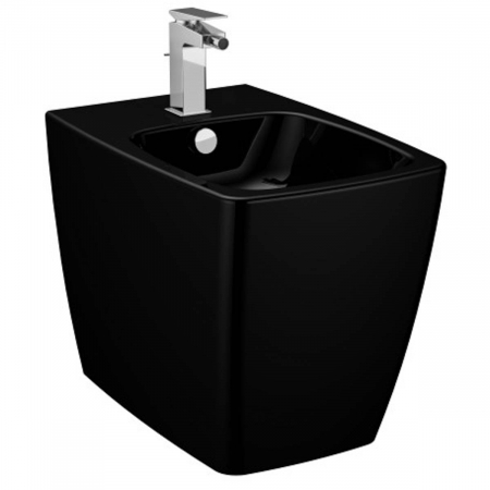 Bideuri pe pardoseala - Bideu pe pardoseala 56cm, cu orificiu pentru baterie, fara orificii laterale, alb, negru | 5659B070-0288