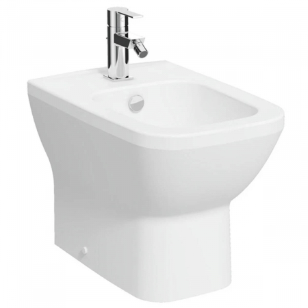 Bideuri pe pardoseala - Bideu pe pardoseala lipit de perete 54cm fara orificii laterale, alb mat | 7084B001-0288